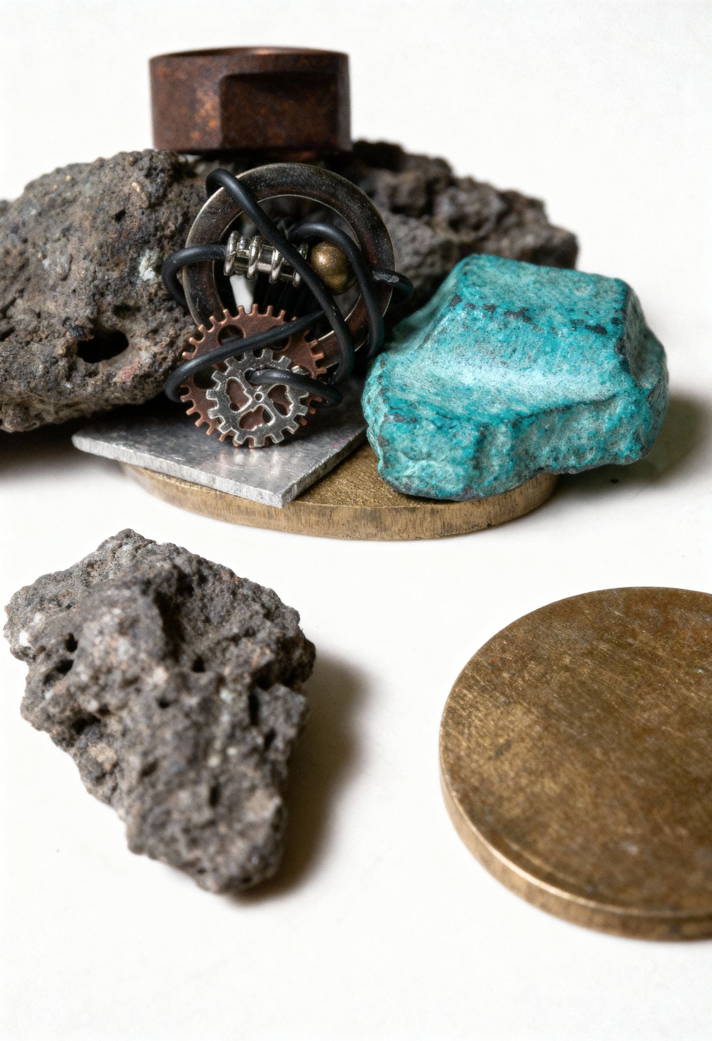 Vórtice Dorado — anillo escultórico Vórtice
